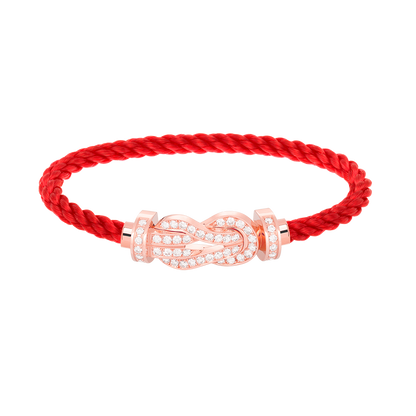 [Lumi Jewelry]CHANCE LARGE 8 FIGURE BUCKLE FULL DIAMOND BRACELET ROSE GOLD