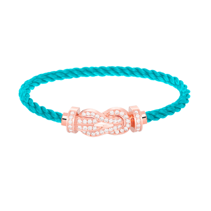 [Lumi Jewelry]CHANCE LARGE 8 FIGURE BUCKLE FULL DIAMOND BRACELET ROSE GOLD