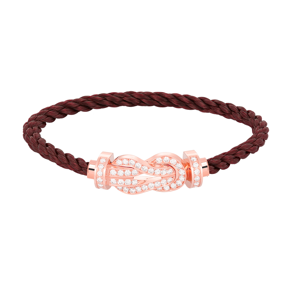 [Lumi Jewelry]CHANCE LARGE 8 FIGURE BUCKLE FULL DIAMOND BRACELET ROSE GOLD