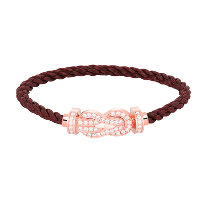 [Lumi Jewelry]CHANCE LARGE 8 FIGURE BUCKLE FULL DIAMOND BRACELET ROSE GOLD