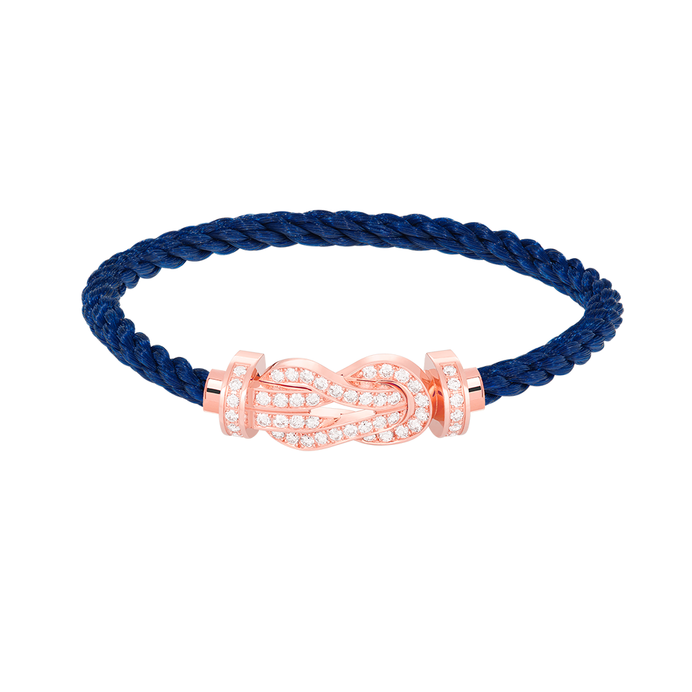 [Lumi Jewelry]CHANCE LARGE 8 FIGURE BUCKLE FULL DIAMOND BRACELET ROSE GOLD