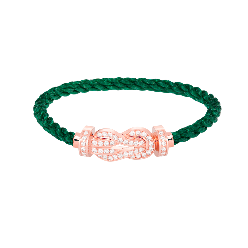 [Lumi Jewelry]CHANCE LARGE 8 FIGURE BUCKLE FULL DIAMOND BRACELET ROSE GOLD