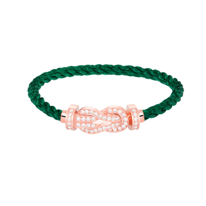 [Lumi Jewelry]CHANCE LARGE 8 FIGURE BUCKLE FULL DIAMOND BRACELET ROSE GOLD