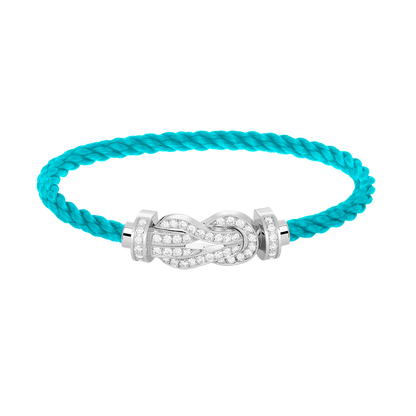 [Lumi Jewelry]CHANCE LARGE 8 FIGURE BUCKLE FULL DIAMOND BRACELET SILVER