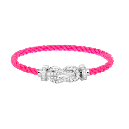 [Lumi Jewelry]CHANCE LARGE 8 FIGURE BUCKLE FULL DIAMOND BRACELET SILVER