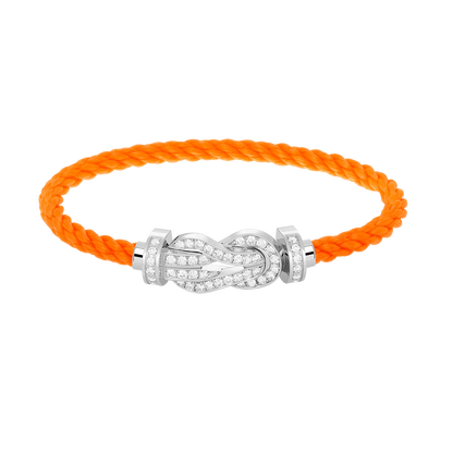 [Lumi Jewelry]CHANCE LARGE 8 FIGURE BUCKLE FULL DIAMOND BRACELET SILVER
