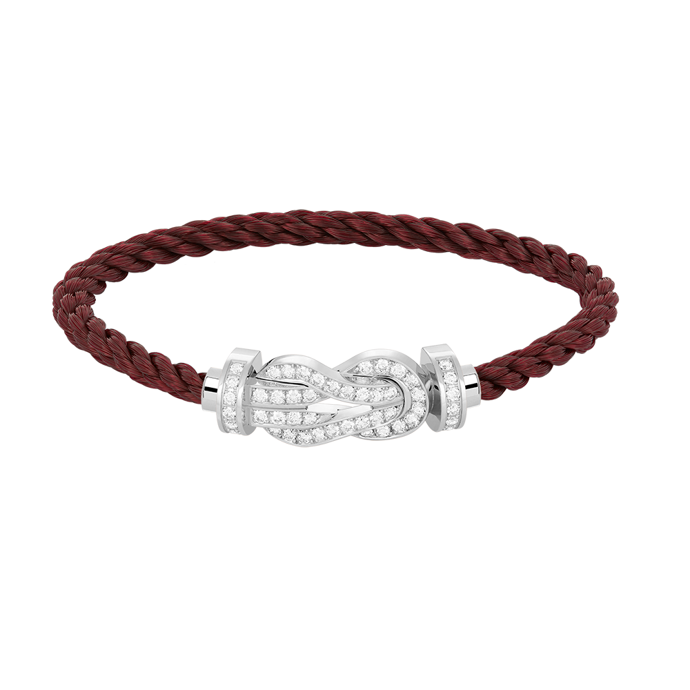 [Lumi Jewelry]CHANCE LARGE 8 FIGURE BUCKLE FULL DIAMOND BRACELET SILVER