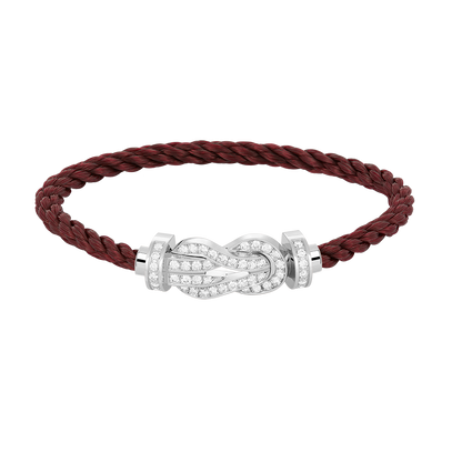 [Lumi Jewelry]CHANCE LARGE 8 FIGURE BUCKLE FULL DIAMOND BRACELET SILVER