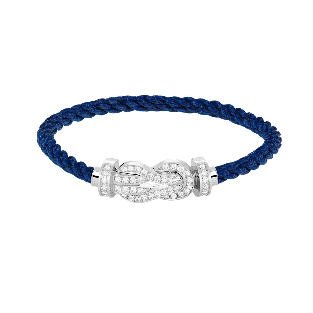 [Lumi Jewelry]CHANCE LARGE 8 FIGURE BUCKLE FULL DIAMOND BRACELET SILVER