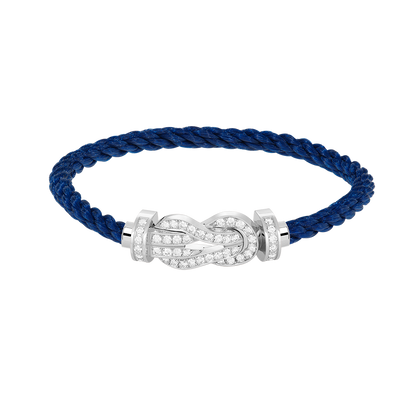 [Lumi Jewelry]CHANCE LARGE 8 FIGURE BUCKLE FULL DIAMOND BRACELET SILVER