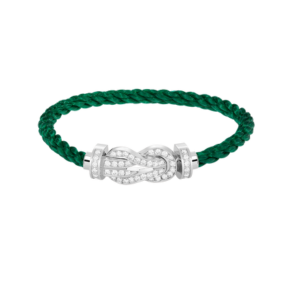 [Lumi Jewelry]CHANCE LARGE 8 FIGURE BUCKLE FULL DIAMOND BRACELET SILVER