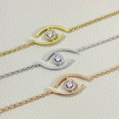 [Lumi Jewelery]Lucky Eye Pave-Set Diamond Bracelet
