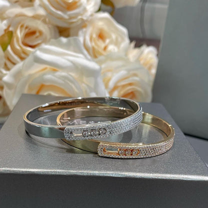[Lumi Jewelery]Move Noa Rose Gold Pav辿 Diamond Bangle Bracelet
