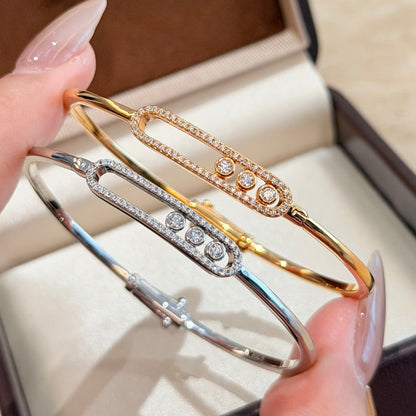 [Lumi Jewelery]Move Pav辿 Diamond Bangle Bracelet M