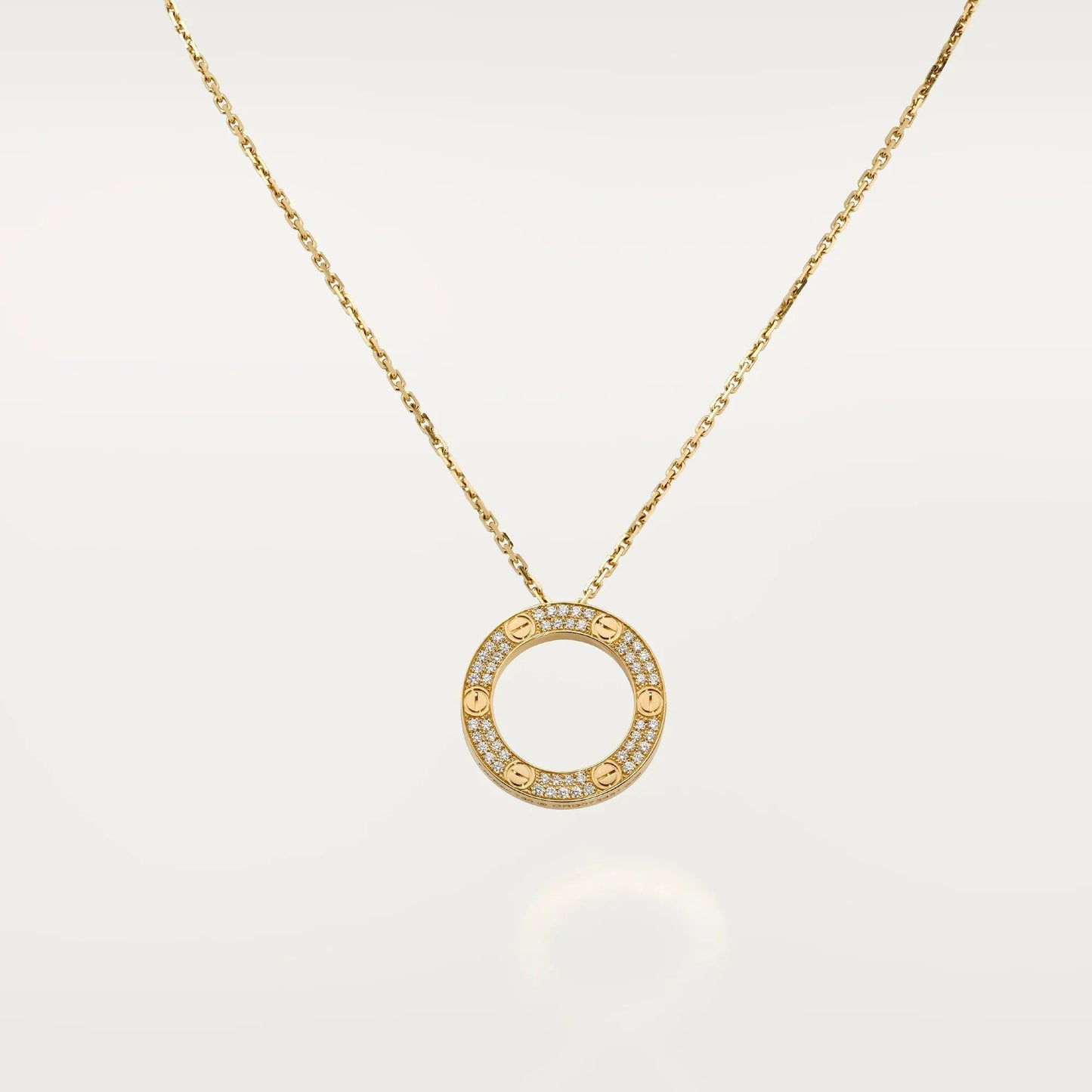 [Lumi Jewelry]LOVE NECKLACE 16MM  FULL DIAMOND