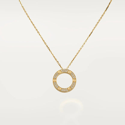 [Lumi Jewelry]LOVE NECKLACE 16MM  FULL DIAMOND
