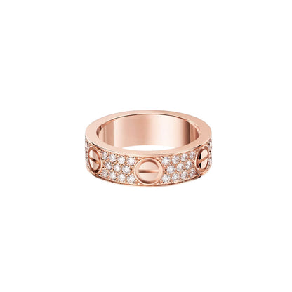 [Lumi Jewelry]LOVE RING 5.5MM DIAMONDS PAVED