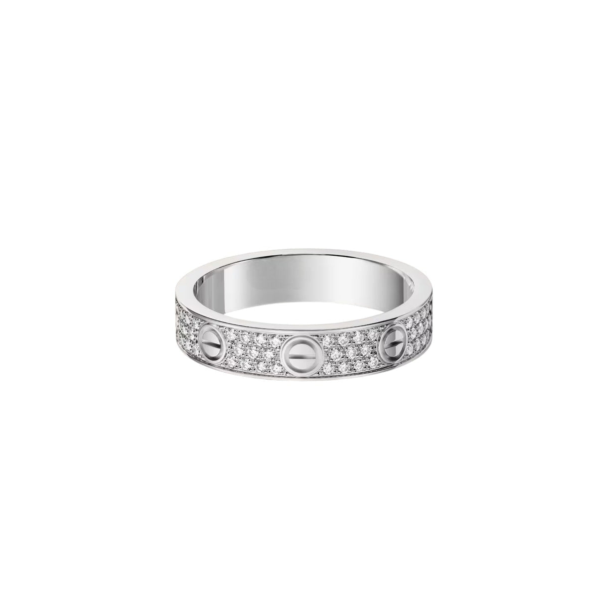 [Lumi Jewelry]LOVE RING 4.0MM DIAMOND PAVED
