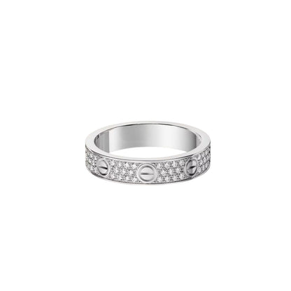 [Lumi Jewelry]LOVE RING 4.0MM DIAMOND PAVED