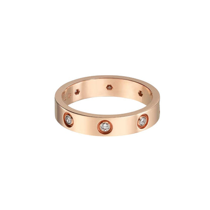 [Lumi Jewelry]LOVE 4MM 8 DIAMOND RING