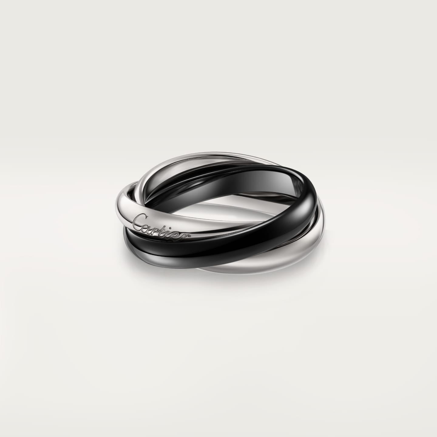 [Lumi Jewelry]TRINITY 3.2MM RING BLACK CERAMIC