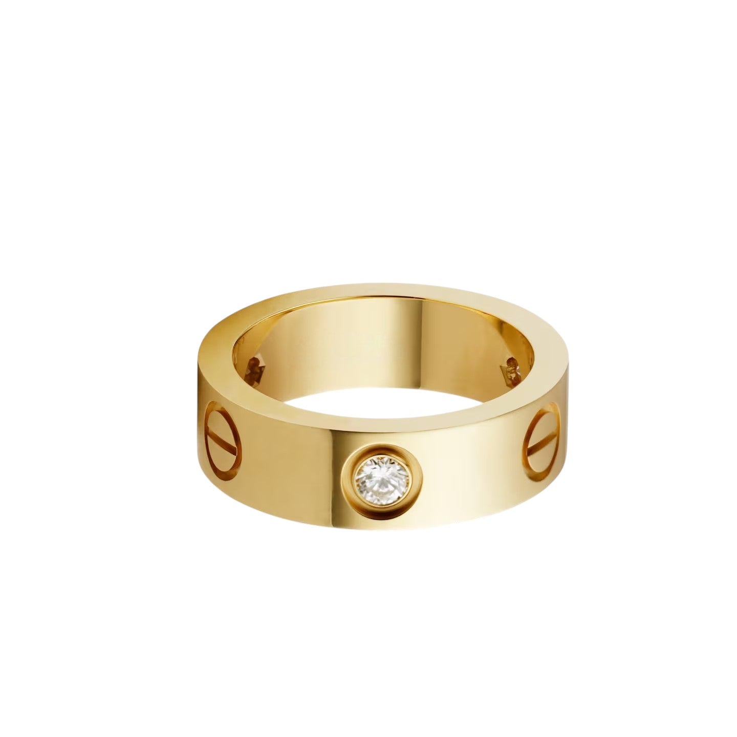 [Lumi Jewelry]LOVE 5.5MM 3 DIAMOND RING