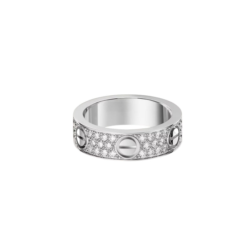 [Lumi Jewelry]LOVE RING 5.5MM DIAMONDS PAVED