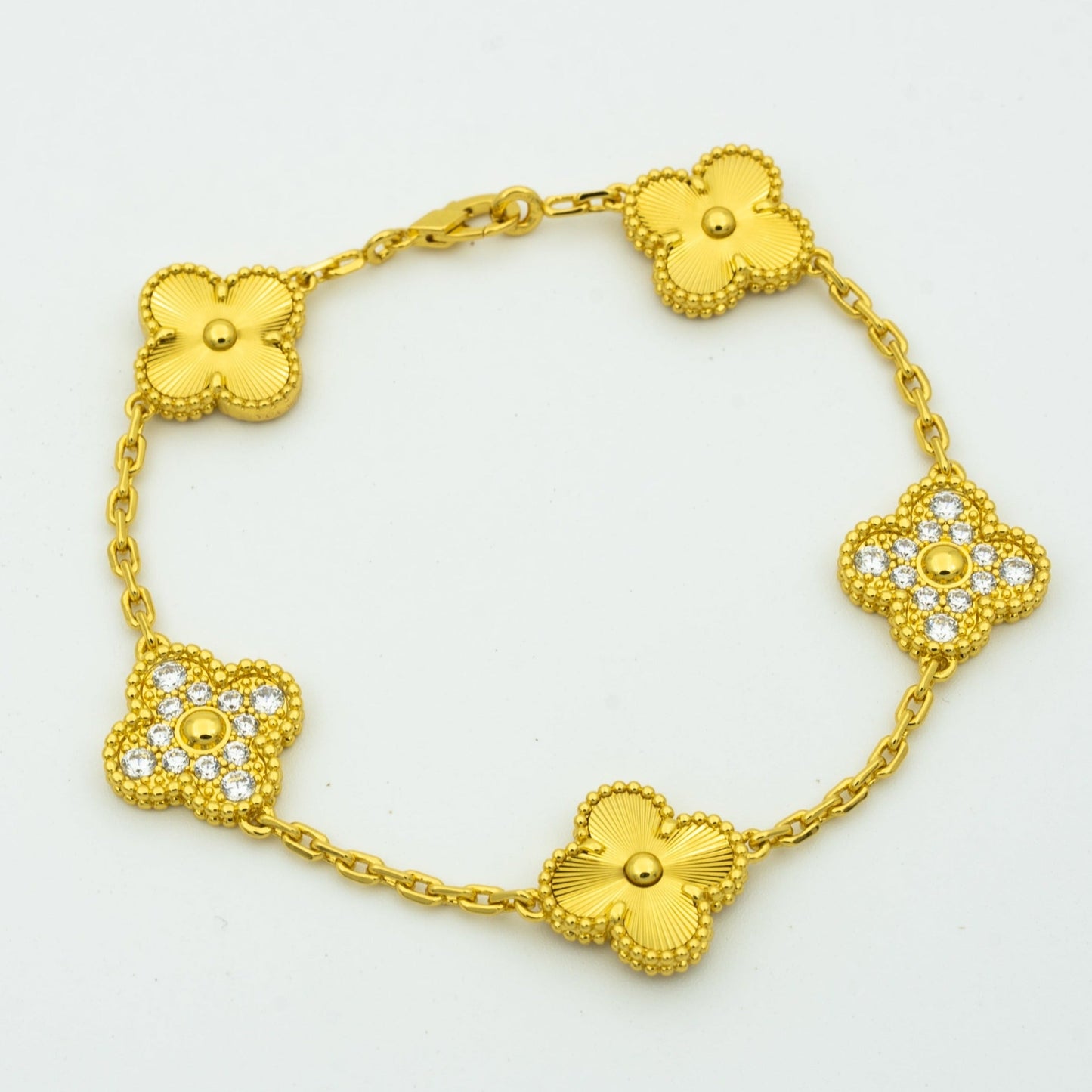 [Lumi Jewelry]CLOVER BRACELET 5 MOTIFS GOLD DIAMOND