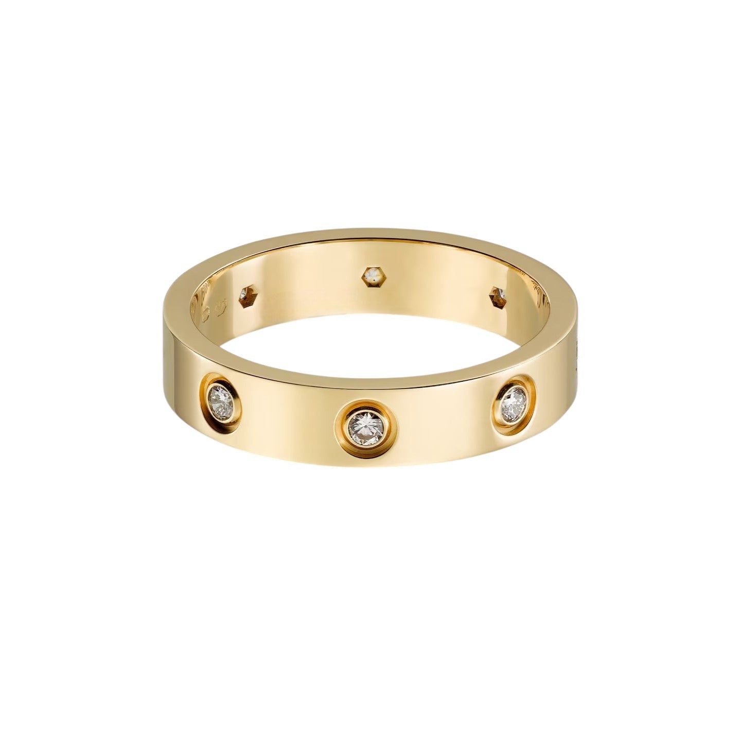 [Lumi Jewelry]LOVE 4MM 8 DIAMOND RING