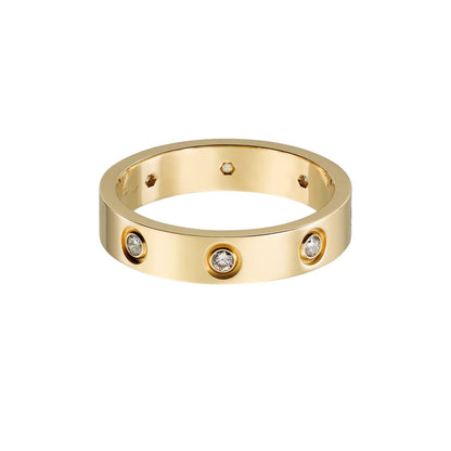 [Lumi Jewelry]LOVE 4MM 8 DIAMOND RING