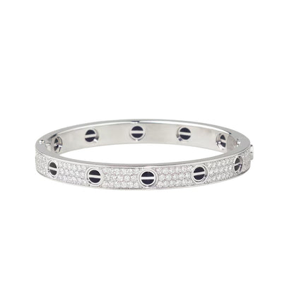 [Lumi Jewelry]LOVE BRACELET 6.1MM DIAMOND-PAVED CERAMIC
