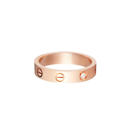 [Lumi Jewelry]LOVE 4MM 1 DIAMOND RING