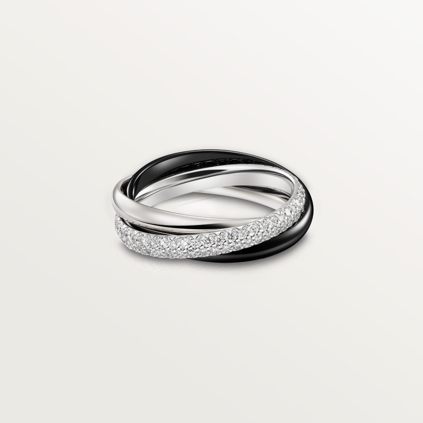 [Lumi Jewelry]TRINITY 3.2MM RING BLACK CERAMIC