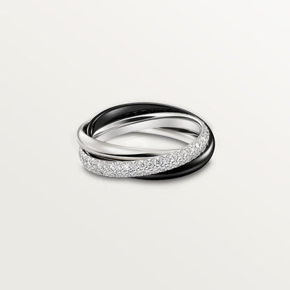[Lumi Jewelry]TRINITY 3.2MM RING BLACK CERAMIC