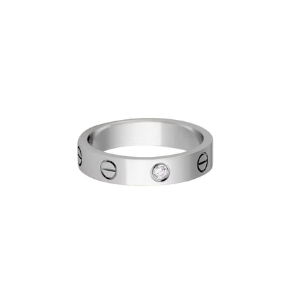 [Lumi Jewelry]LOVE 4MM 1 DIAMOND RING