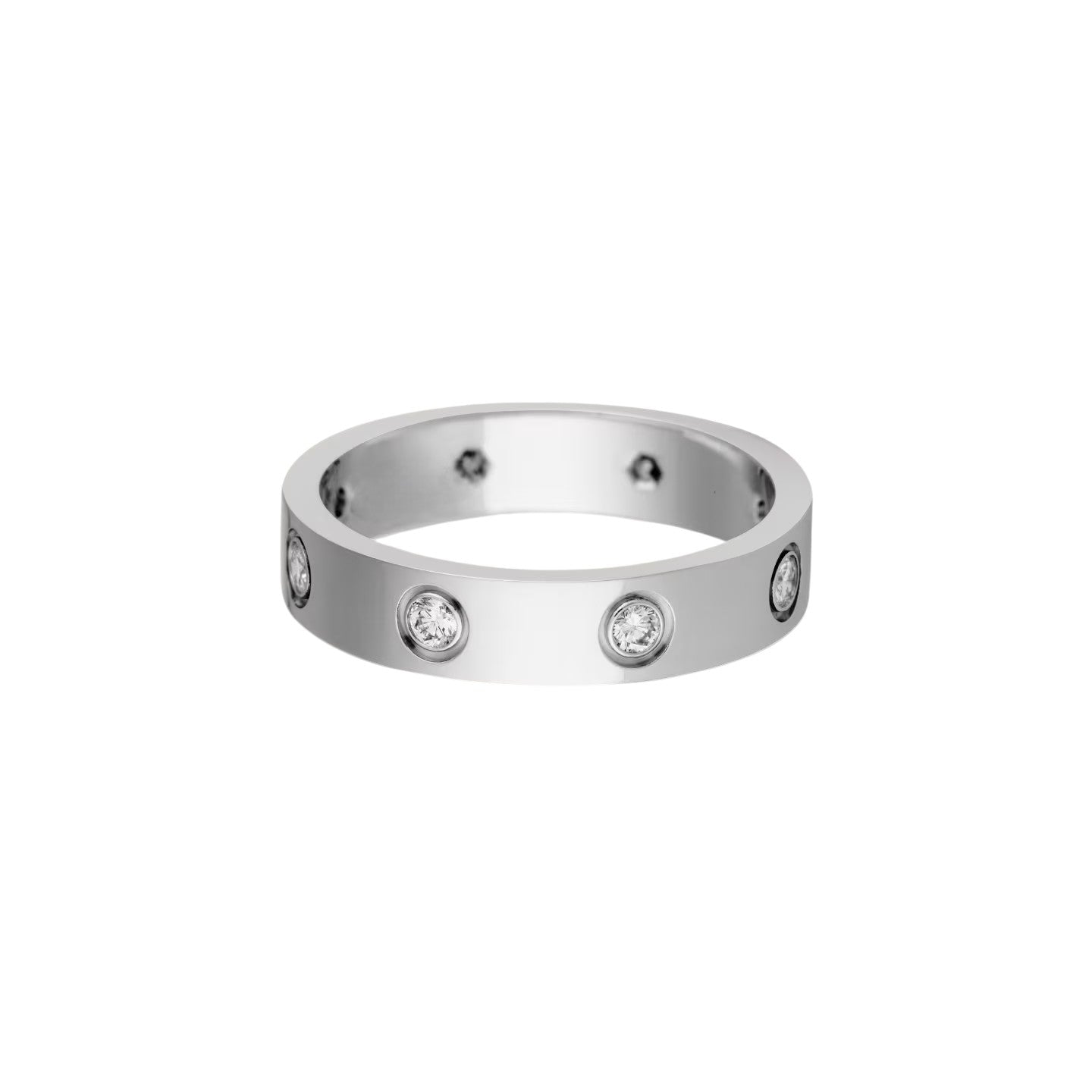 [Lumi Jewelry]LOVE 4MM 8 DIAMOND RING
