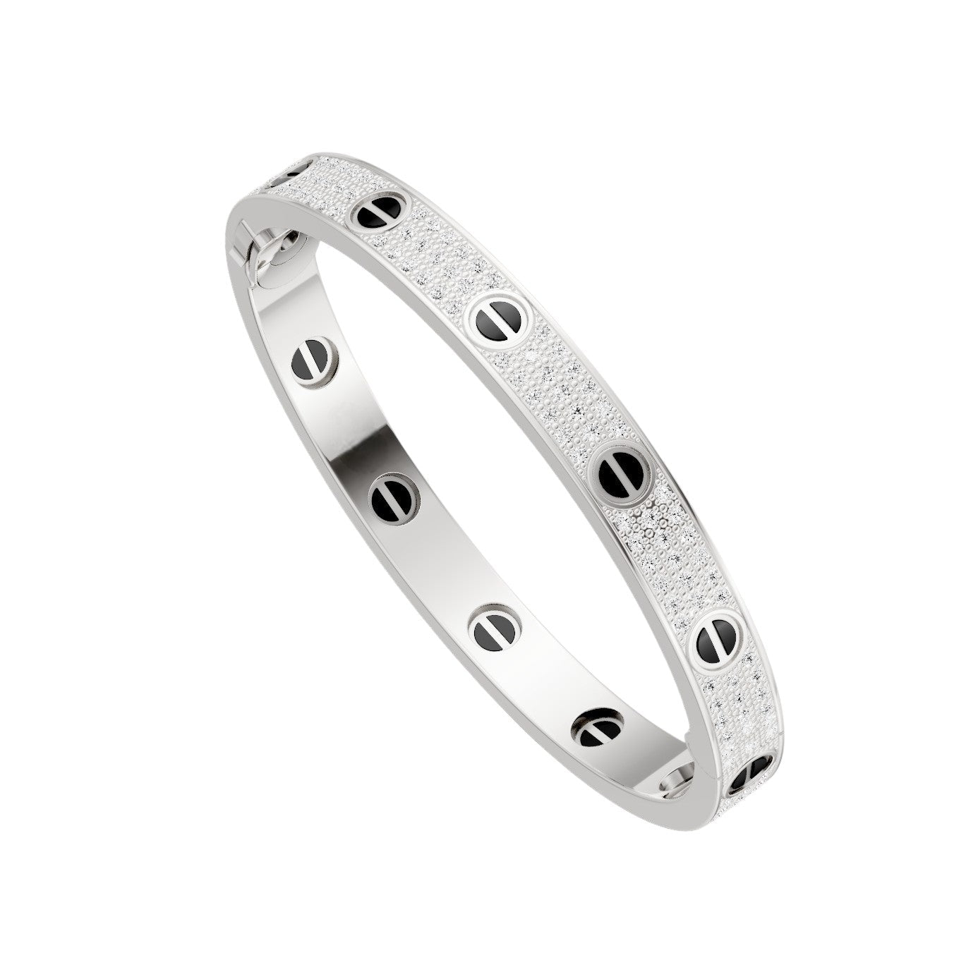 [Lumi Jewelry]LOVE BRACELET 6.1MM DIAMOND-PAVED CERAMIC