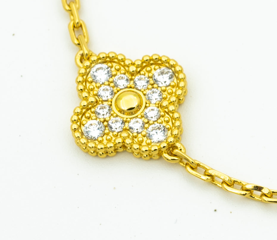 [Lumi Jewelry]CLOVER BRACELET 5 MOTIFS GOLD DIAMOND