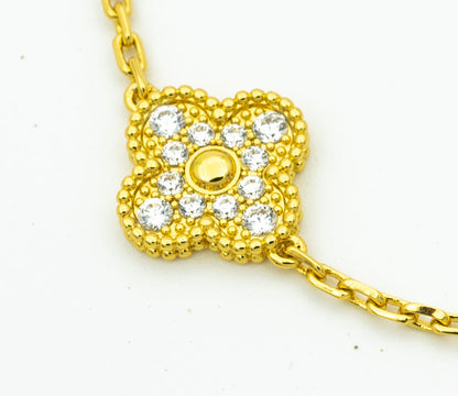 [Lumi Jewelry]CLOVER BRACELET 5 MOTIFS GOLD DIAMOND