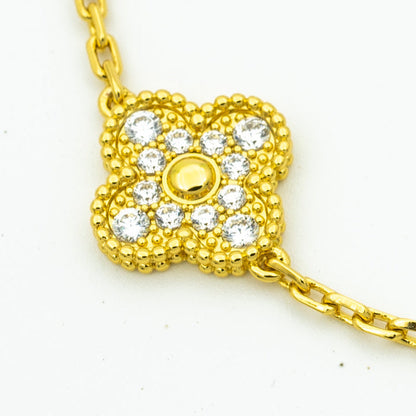 [Lumi Jewelry]CLOVER BRACELET 5 MOTIFS GOLD DIAMOND