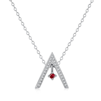[Lumi Jewelry]Sparkling "A" Shape Necklace