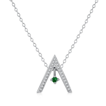 [Lumi Jewelry]Sparkling "A" Shape Necklace