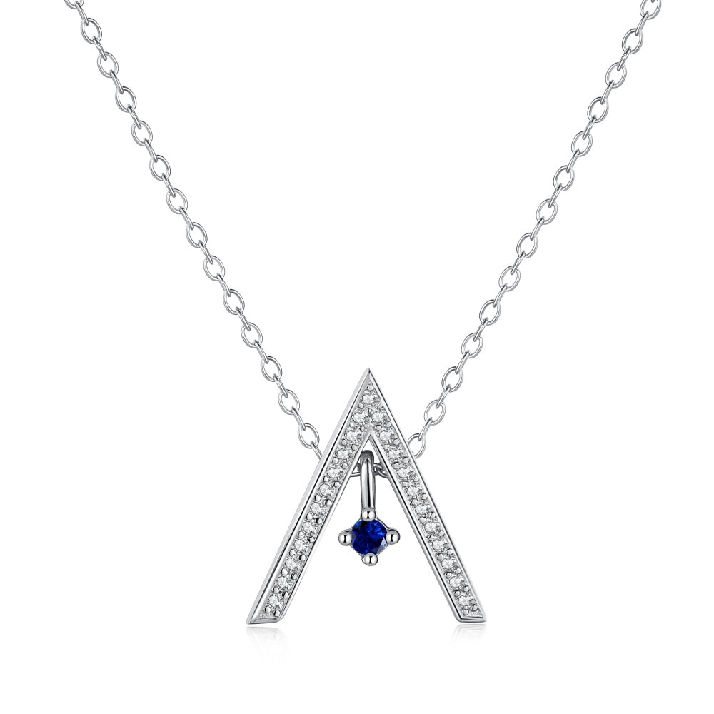 [Lumi Jewelry]Sparkling "A" Shape Necklace