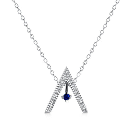 [Lumi Jewelry]Sparkling "A" Shape Necklace