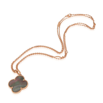 [Lumi Jewelry]CLOVER 25MM GOLD DARK MOP BIG CLOVER NECKLACE