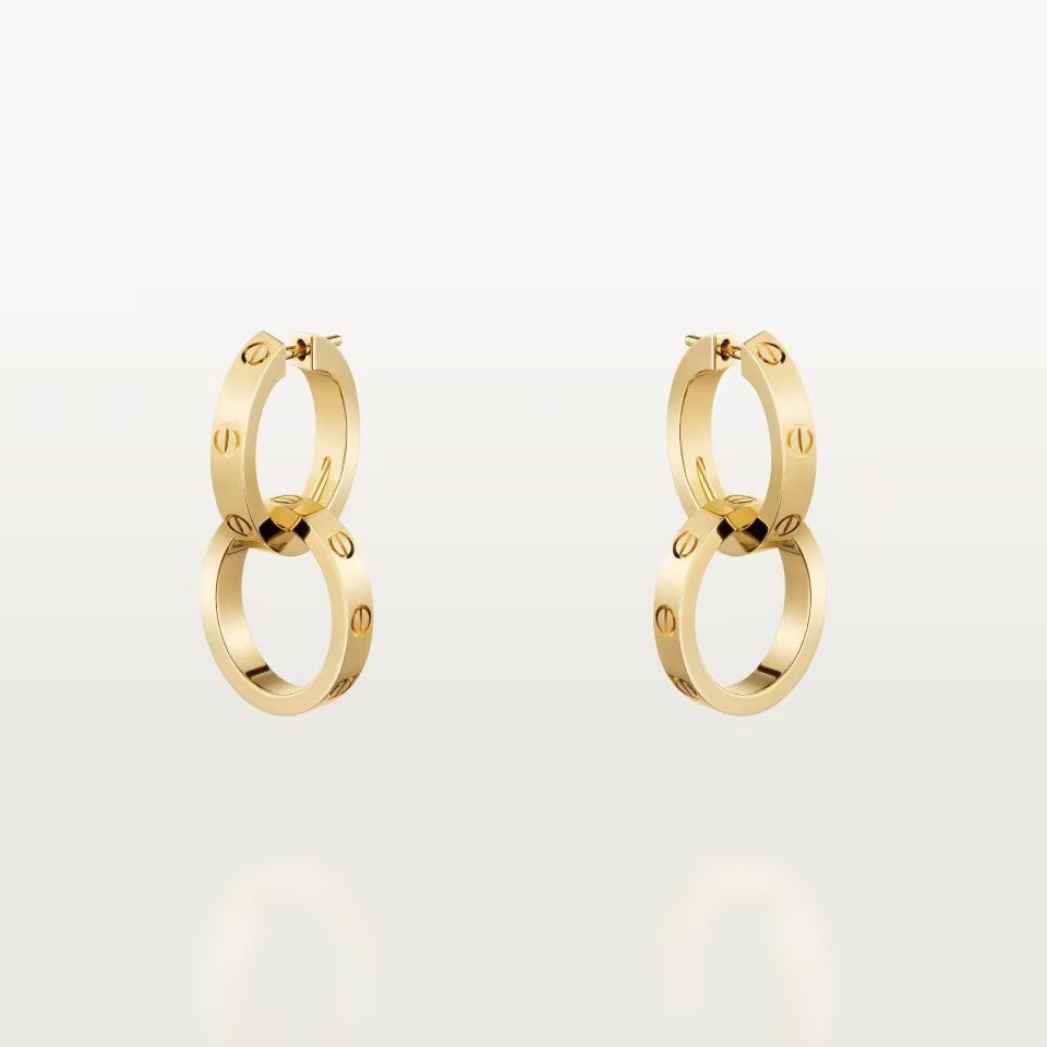 [Lumi Jewelry]LOVE 3.3MM DANGLE EARRINGS
