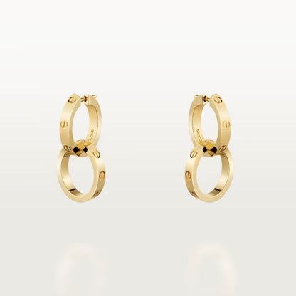 [Lumi Jewelry]LOVE 3.3MM DANGLE EARRINGS