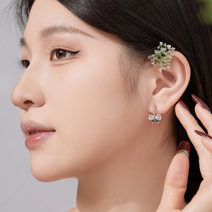[Lumi Jewelry]Exquisite Earrings With Heart-Shaped Bow Design