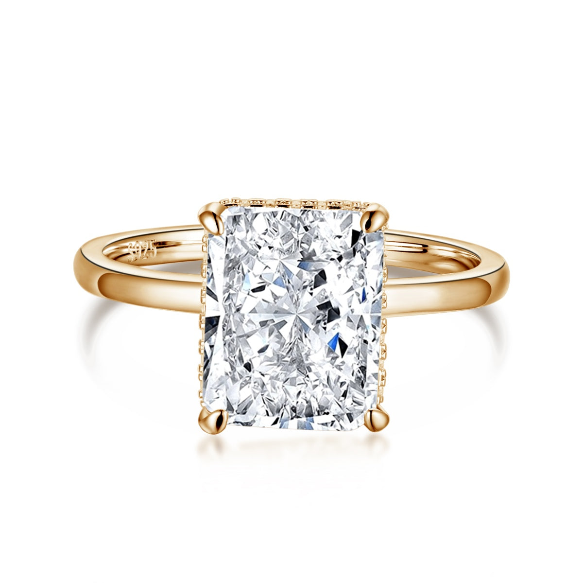 [Lumi Jewelry]4.0 Carat Ornate Enchanting Radiand Cut Banquet Ring