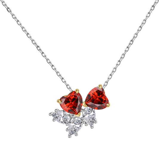 [Lumi Jewelry]Dainty Red Heart Necklace